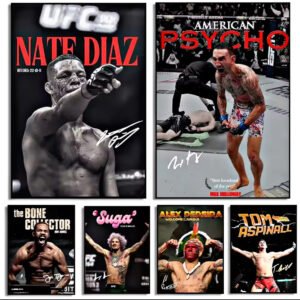 poster authentique signé — légendes ufc fight zone
